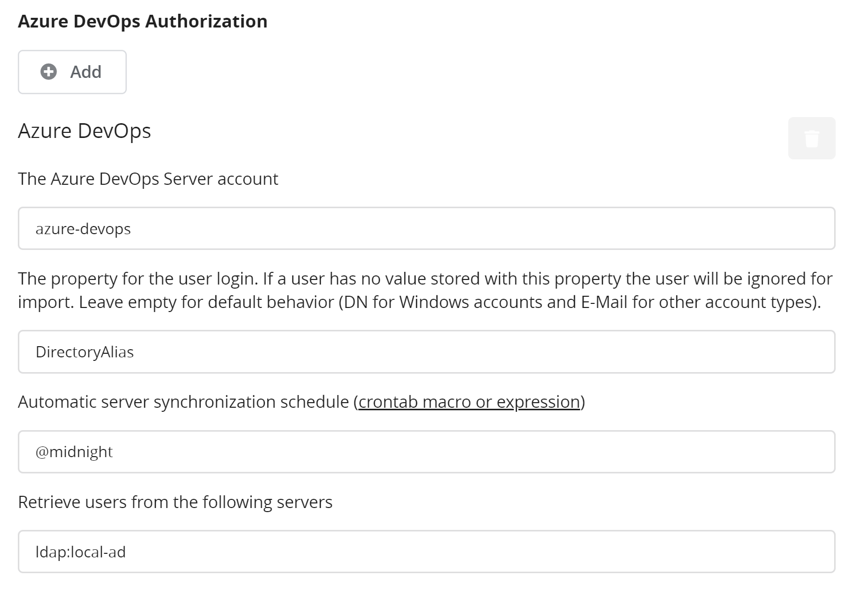 Azure DevOps Authorization Server Settings