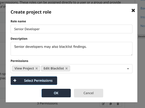 Creating a Project Role - Step 2