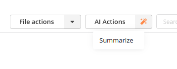 AI Actions Menu