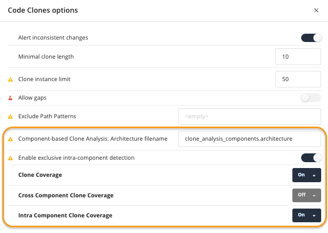Analysis Profile Options