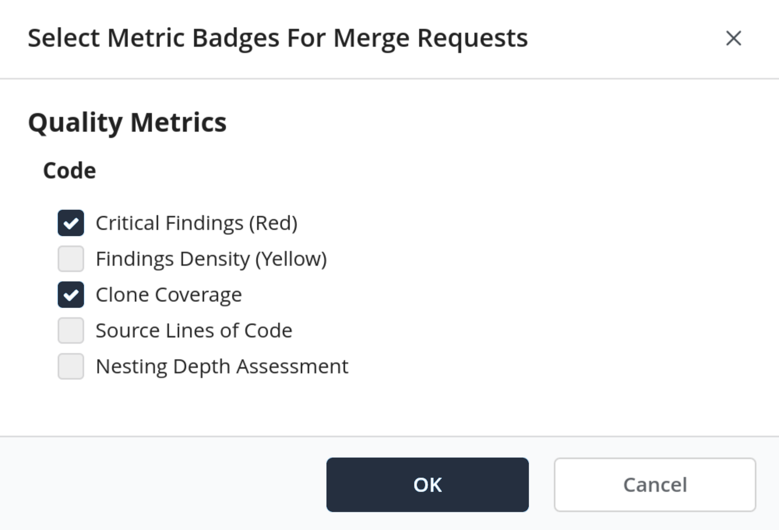Screenshot of Badges Configuration