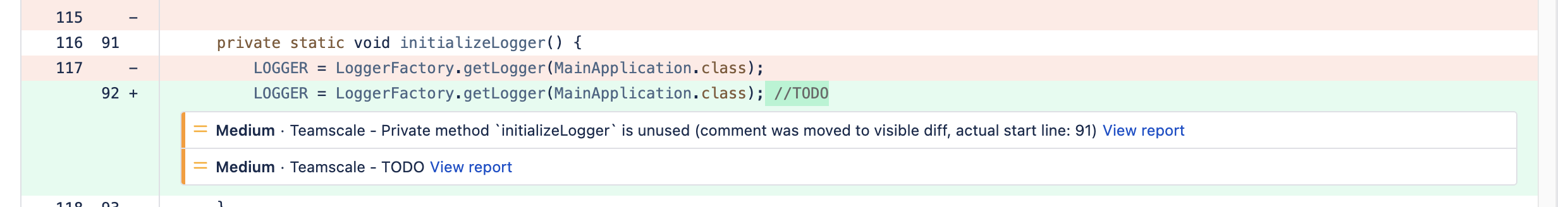 Bitbucket Insights Report with Teamscale Prefix