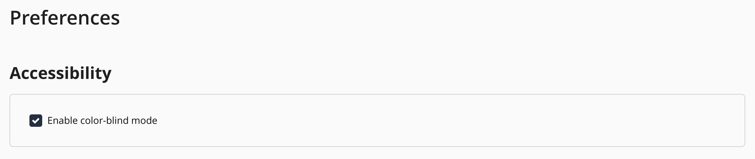 Color-blind Mode Checkbox