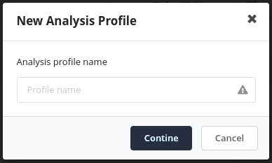 Analysis Profile Dialog
