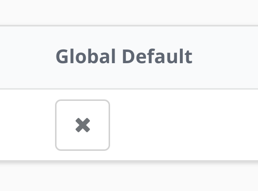 Screenshot of the global default button for external storage backends