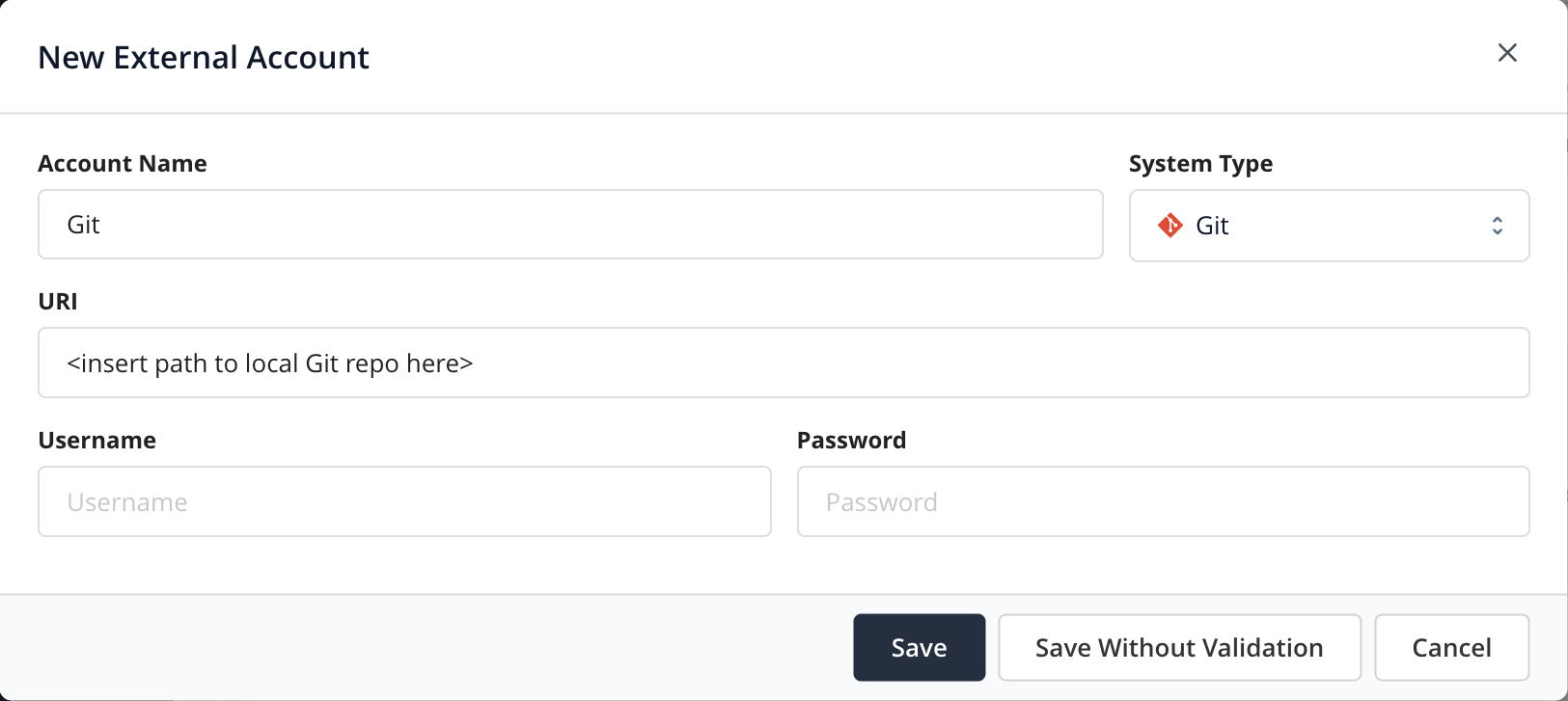 Create Git credentials