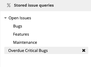 Issue Queries in Sidebar