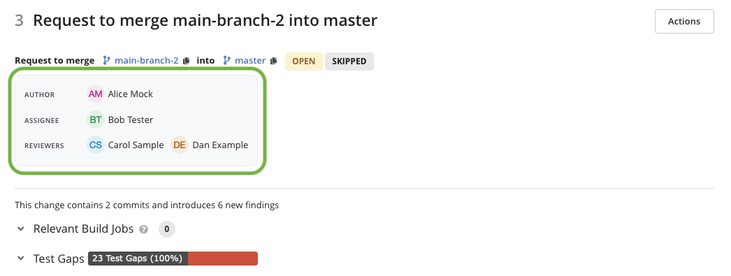 Merge Request Details
