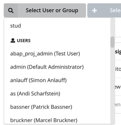 Role Assignment Dialog