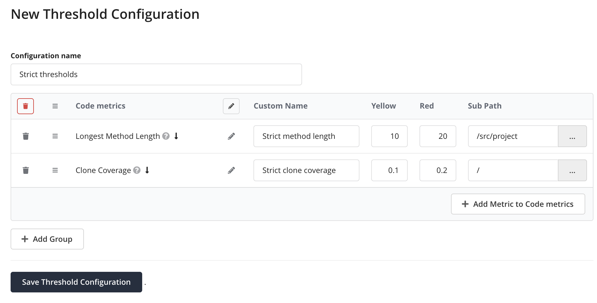 Threshold Profile View