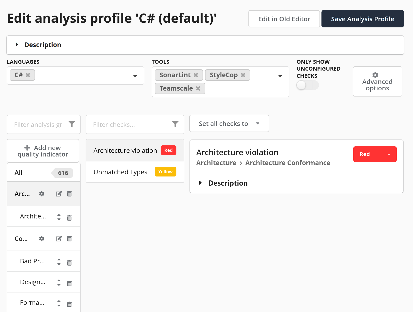 Editing C in Check Explorer