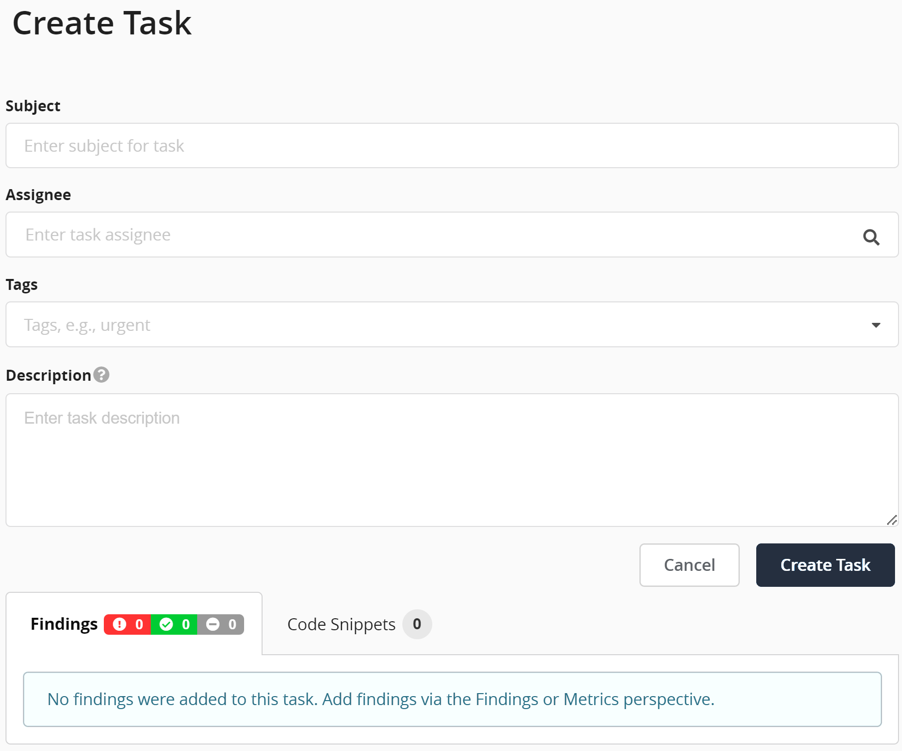 Task Create View