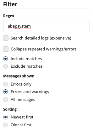 Worker Log Filter
